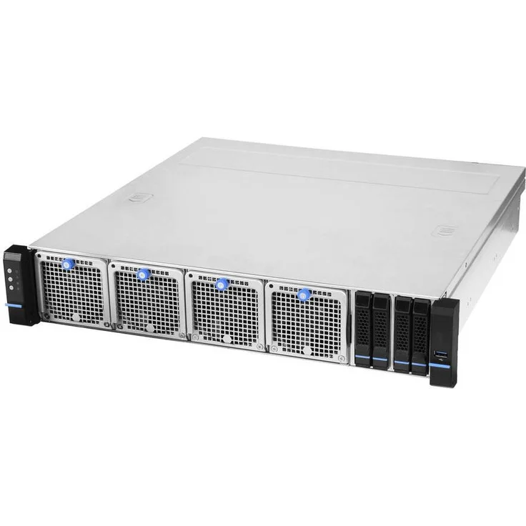 Chenbro GEH RM25204H01*15867, 2U Rack-Montage Gehäuse für micro ATX, Rear I/O mit 4x2.5 NVMe3-16G, keine Spannungsversorgung