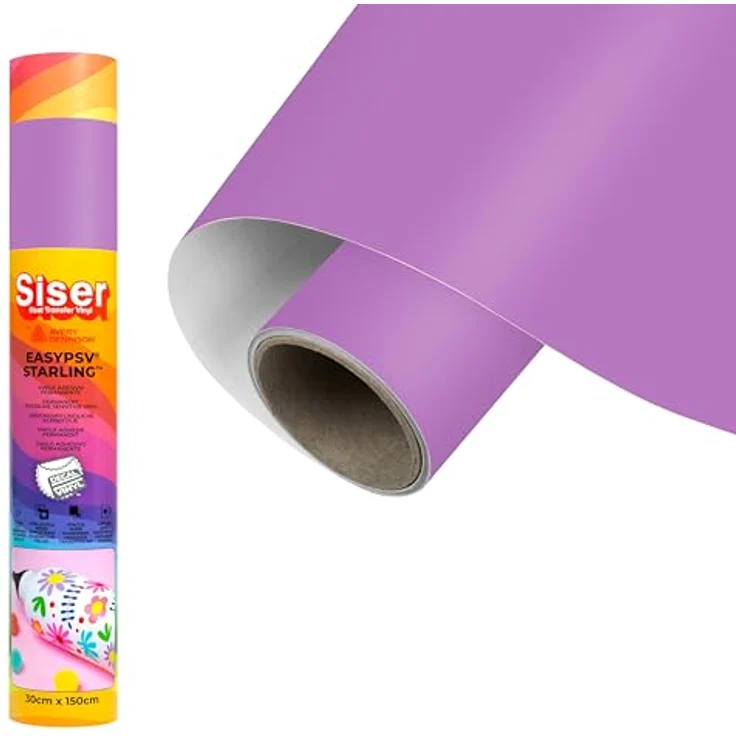 Siser EasyPSV® Starling, selbstklebende Folie mit Schnittbreite 30 cm, Lila, spülmaschinenfest bis 80 Spülgänge – Bild 1