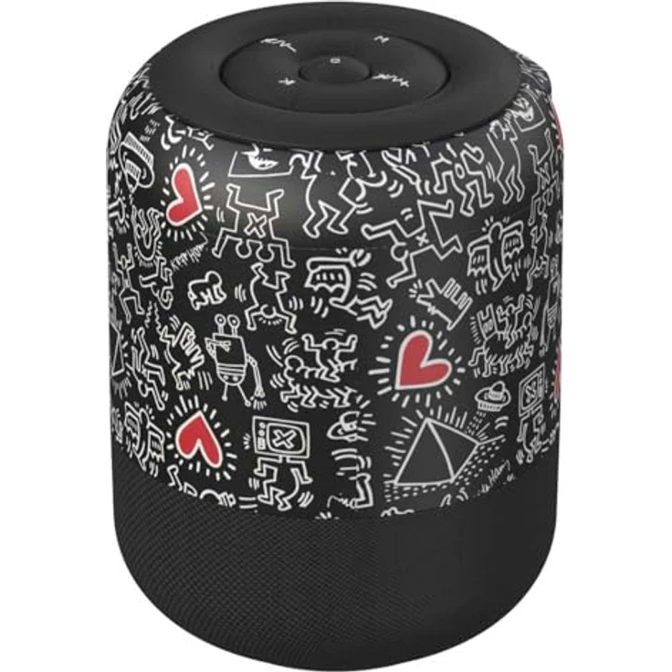 Celly KHSPEAKER Tragbarer Bluetooth-Lautsprecher mit kristallklarem Klang und intuitiver Fernbedienung, Schwarz – Bild 1