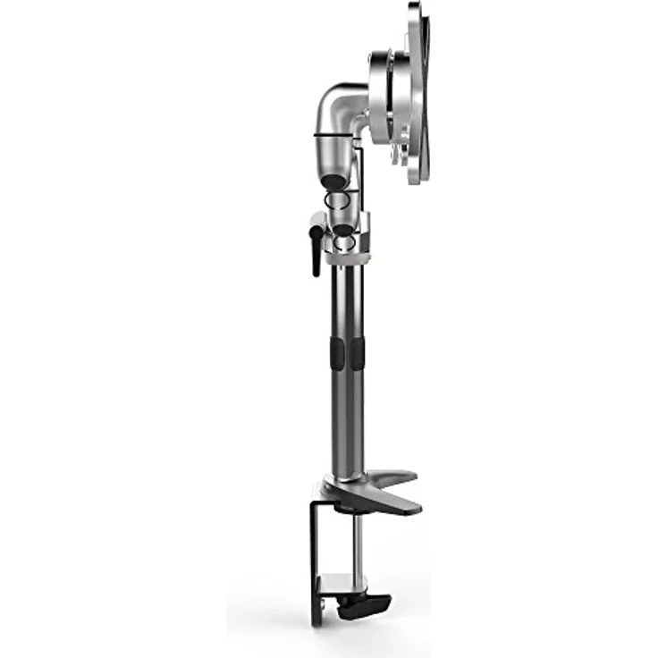 PureMounts PM-STYLE-DM-23D Schreibtisch Halterung für 2 Monitore bis 69cm (27 Zoll), schwenkbar, neigbar, drehbar VESA 100, Armlänge: 2x32cm – Bild 4