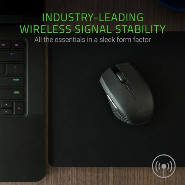 Razer Atheris - Kabellose Gaming und Office Maus (280 Stunden Batterie-Laufzeit für wireless Arbeiten, optischer Sensor, Adaptive Frequenz-Technologie, duale Verbindung) Schwarz – Bild 5