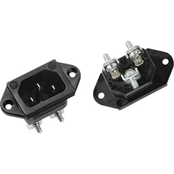 Bachmann Kaltgeräteeinbaustecker, 917170, Schwarz
