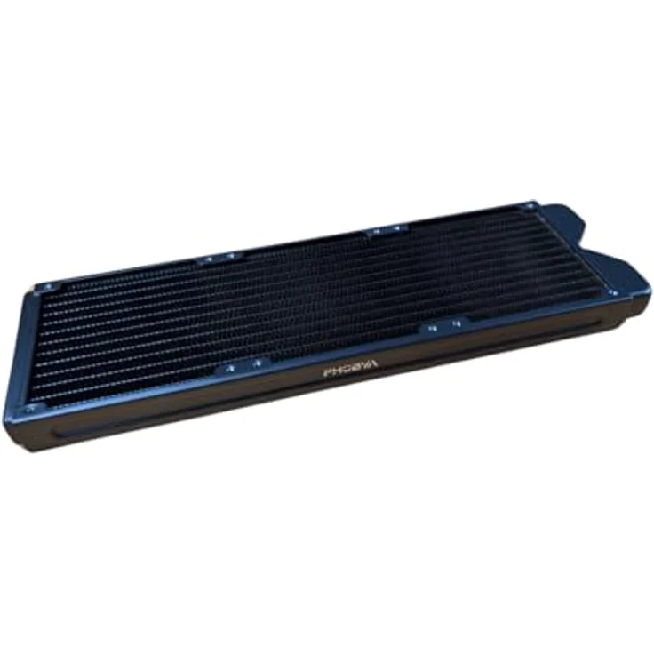 Phobya R27-S360 Radiator, 360 mm Radiator mit 18 FPI Kupferlamellen, 2x G1/4-Zoll-Anschlüsse – schwarz – Bild 1