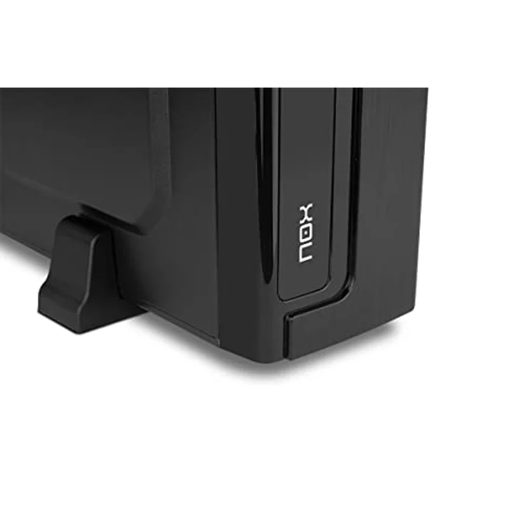 NOX LITE070 - NXLITE070 Mini-Tower mit Netzteil 500 W, USB 3.0, Lüfter 80 mm, Micro ATX, ITX, Frontpanel mit gebürsteter Optik, Schwarz – Bild 5
