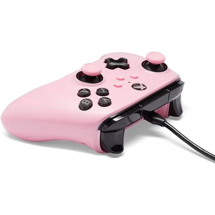 PowerA Kabelgebundener Controller für Xbox Series X|S - Rosa, Gamepad mit Doppel-Vibrationsmotoren und Extralangem USB-C-Kabel – Bild 5
