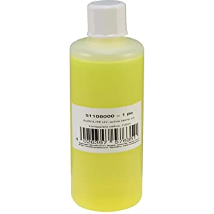 EUROLITE UV-aktive Stempelfarbe, transparent gelb, 100ml | UV-aktive Stempelflüssigkeit – Bild 1