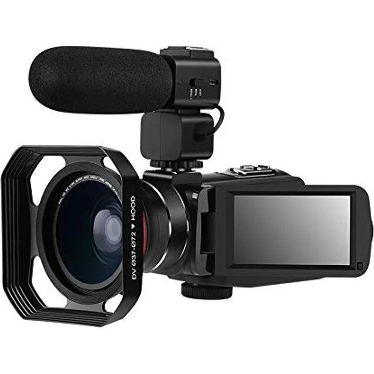 LIPA HDV-Z63 Full HD Videokamera, 24 MP, CMOS, mit WLAN, externen Mikrofonanschluss und Stativanschluss, 16-fach Zoom, Infrarotfähigkeit, USB und MicroSD-Speicher bis 128 GB – Bild 3