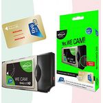 TIVUSAT We CAM SmartCam von DIGIQuest - HD CI+ WiFi Modul mit WPS Taste, inklusive aktivierter TIVUSAT HD Gold Karte, italienische HD/ 4K Kanäle, Satellit Eutelsat HotBird 13,0° Ost