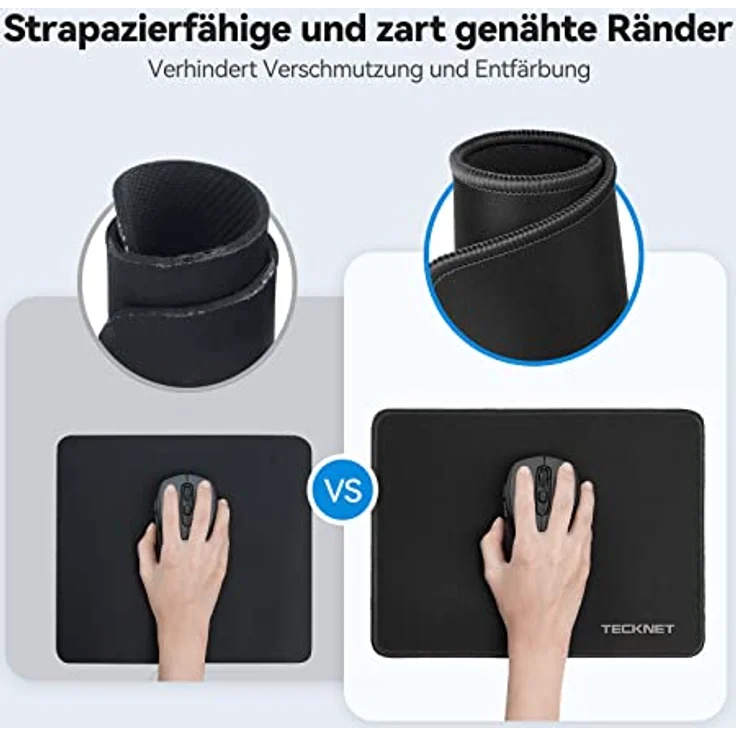 TeckNet L G101 Mauspad Gaming, 320 x 250 x 2 mm, rutschfester Gummi-, kompatibel mit Laser und Optischer – Bild 2