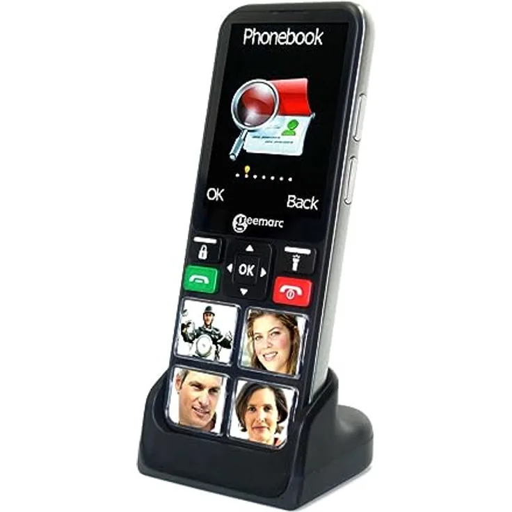 Geemarc CL8000 - Einfaches 4G-Handy mit großen Fototasten, SOS-Funktion und verstärkter Lautstärke - Geeignet für Hörgeschädigte und Senioren - Entsperrt und Bluetooth - Version DE - Preisvergleich