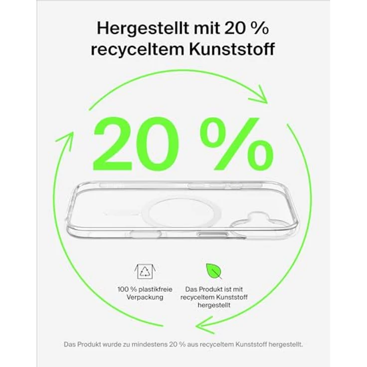 Belkin SheerForce MSA030hqCL, transparente Schutzhülle für iPhone 17, Sturzschutz bis 4 Meter, kabelloses Laden, kratzfeste Oberfläche – Bild 8