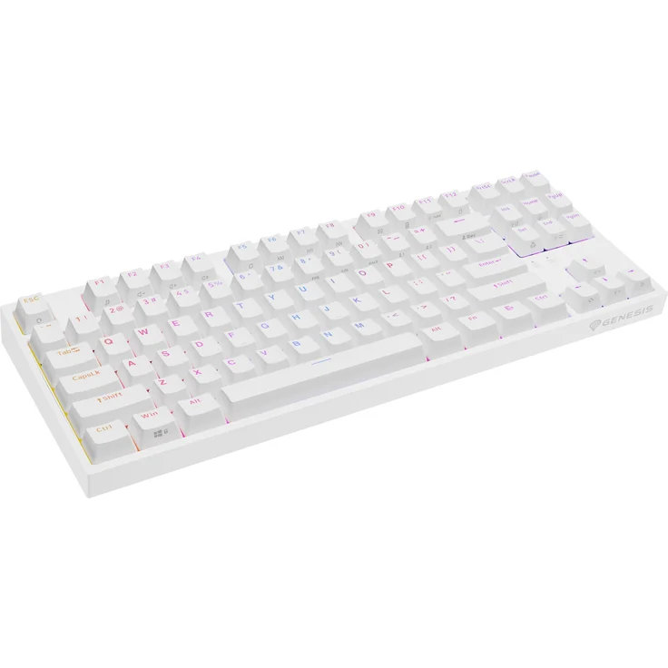 Genesis Klawiatura THOR 404 TKL Gateron Yellow Pro (NKG-2070), Mechanische Gaming-Tastatur mit Hot-Swap-Technologie, Weiss