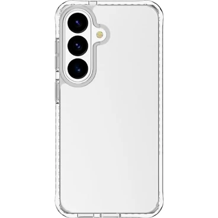 cellularline Handyhülle Ultra Strong für Galaxy S26, verstärkter Anti-Schock-Rand, integrierte Luftkammern, antibakterielle Formel, transparentes recyceltes Material