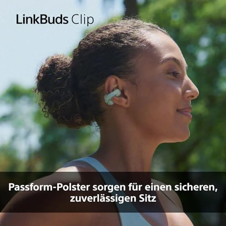 Sony LinkBuds Clip, Kabellose Kopfhörer mit 9 Stunden Akkulaufzeit, Schwarz, mit DSEE-Technologie und KI-Rauschunterdrückung – Bild 6