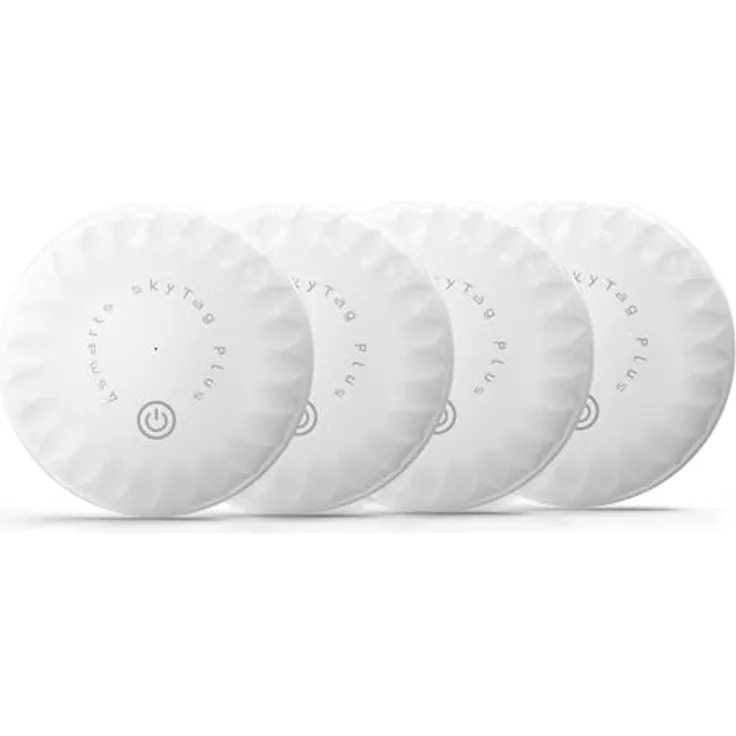 4smarts SkyTag Plus, Tracker mit IP65 Schutz, Bluetooth 5.3, 4er Set, Weiss