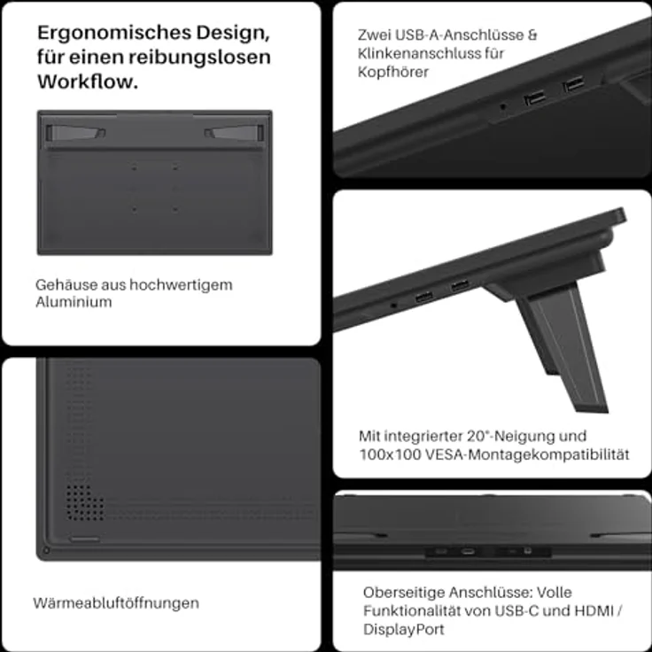 HUION Kamvas Pro 27, 27 Zoll 4K UHD Grafiktablett mit 144Hz, PenTech 4.0, 16384 Druckstufen, Touch-Funktion, Canvas Glass 3.0 für professionelle Künstler – Bild 8