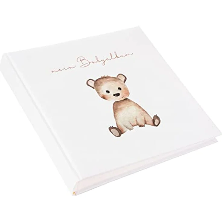 goldbuch 24 458 Fotoalbum Teddybär Foto Album 60 weiße Seiten für 120 Bilder, Babyfotobuch Beige 25 x 25 x 4 cm – Bild 2