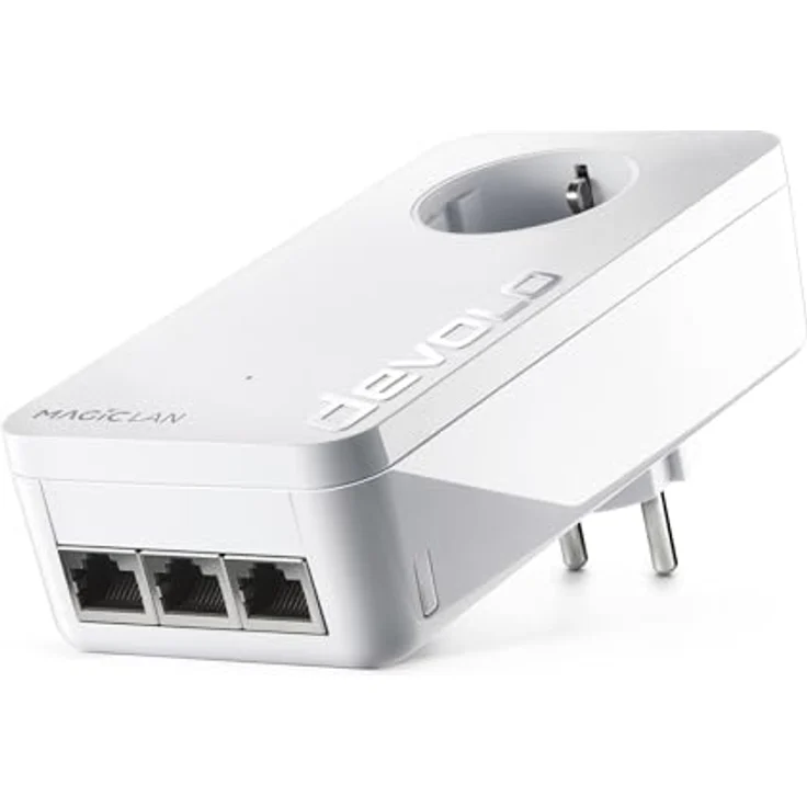 devolo Magic 2 LAN 2400 triple Single Adapter: Weltweit schnellster Powerline LAN-Adapter zur Erweiterung des Heimnetzwerks, ideal für Home Office (2400 Mbit-s, 3x Gigabit LAN-Anschlüsse, G.hn) – Bild 2