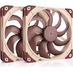 Noctua NF-A14x25 G2 PWM Sx2-PP Gehäuselüfter Set in Braun, ideal für Push-Pull und Side-by-Side Anwendungen