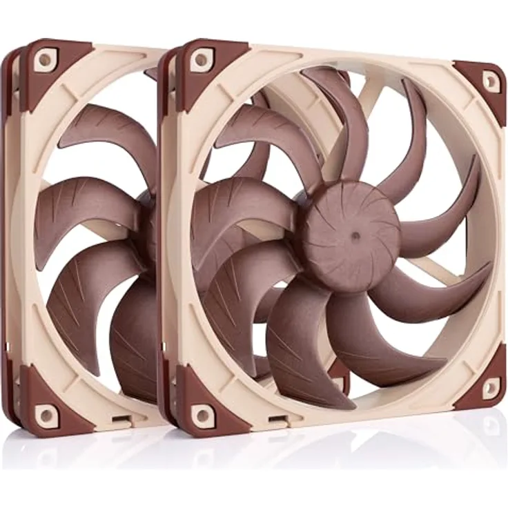 Noctua NF-A14x25 G2 PWM Sx2-PP Gehäuselüfter Set in Braun, ideal für Push-Pull und Side-by-Side Anwendungen