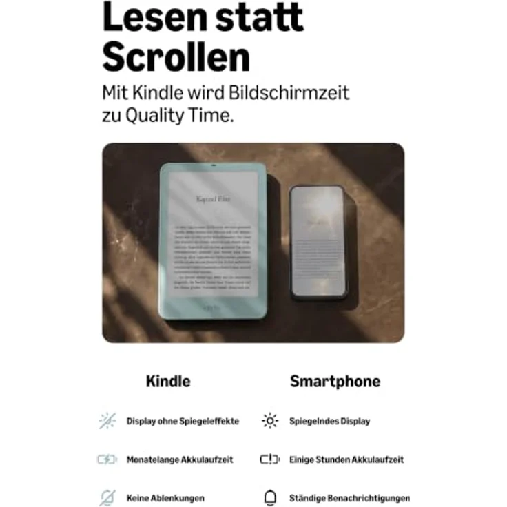 Amazon Kindle Paperwhite Signature Edition 2026, 32 GB E-Book-Reader mit 7-Zoll-Display, Frontlicht mit automatischer Anpassung, dünnes Aluminiumdesign, meerglasgrün – Bild 2