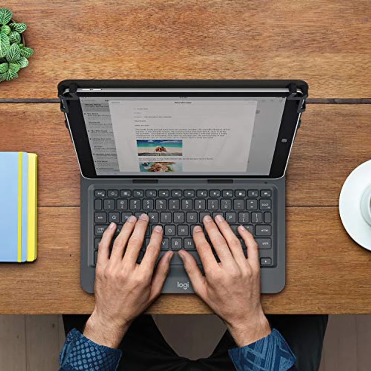 Logitech Universal - Tastatur und Foliohülle - kabellos - Bluetooth 3.0 - QWERTZ - Deutsch - für Apple iPad 2, iPad with Retina display, Samsung Galaxy Tab 4, Tab A, Tab S, Tab S2, Tab S3 (920-008337) – Bild 2
