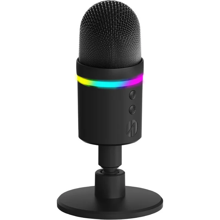 Stealth Streaming-Mikrofon Streaming Mikrofon mit LED Beleuchtung in schwarz – Bild 1