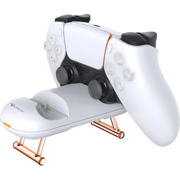 SUBSONIC PS5 Controller Ladegerät, kompakte Ladestation für Dualsense Controller mit intelligentem Schutz, inkl. USB-C Kabel, schwarz – Bild 2