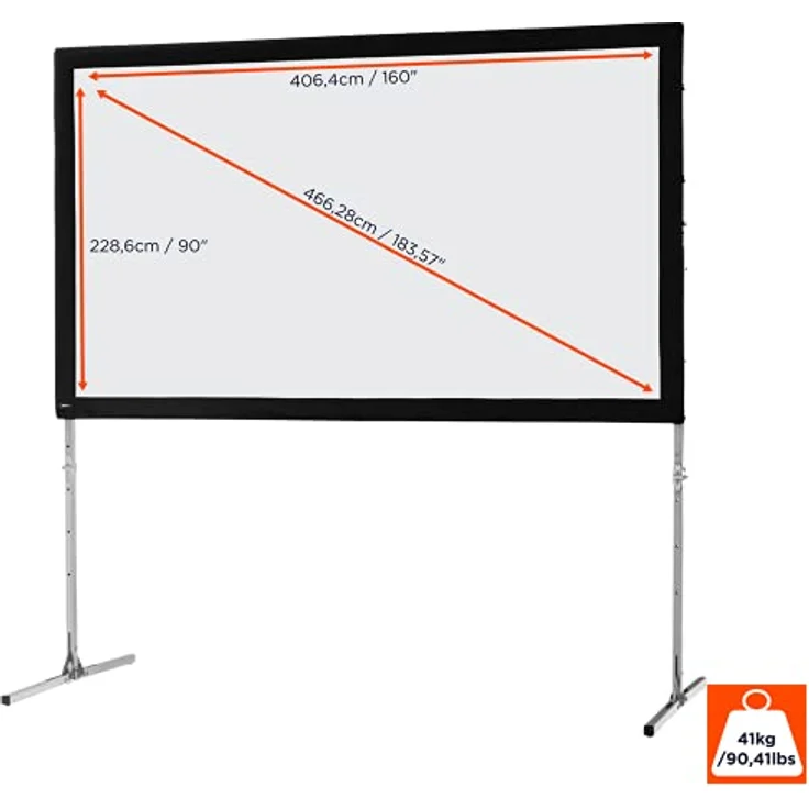 Celexon Faltrahmen Leinwand Mobil Expert 406 x 228cm, Frontprojektion – Bild 3