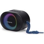 Aiwa BST-330BL Kompakt-Bluetooth-Lautsprecher, langlebig, leistungsstark, mit Hyperbass-Technologie, 10 W Leistung, RGB-Beleuchtung, Kartenleser, Wasserdicht Farbe: Schwarz und Blau