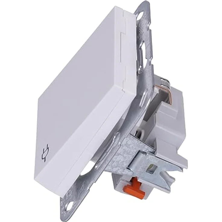 Gira 445403 SCHUKO-Steckdose mit Klappdeckel System 55 Reinweiß glänzend – Bild 5