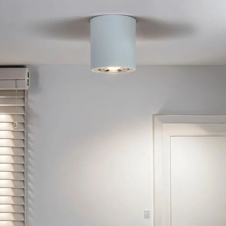 Licht-Erlebnisse Aufbaustrahler Metall Weiß Wohnzimmer Küche Flur H:15,5 cm E27 max. 60 Watt Zylinder rund Moderne Deckenleuchte DOWNLIGHT - Preisvergleich