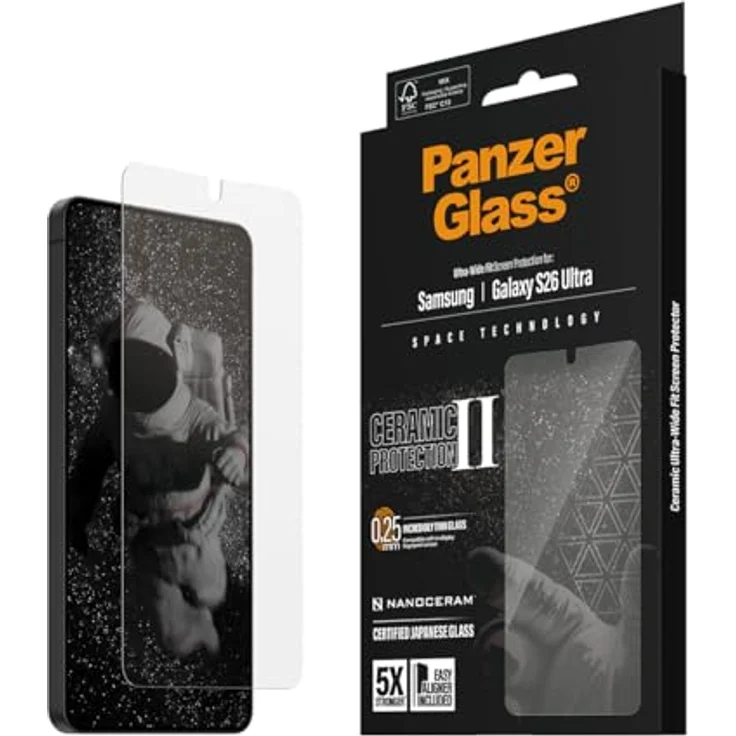 PanzerGlass Displayschutzglas für Samsung Galaxy S26 Ultra, 5x stärkerer keramik Schutz, wischfeste Beschichtung, inklusive EasyAligner 1 St. PG51433 – Bild 6