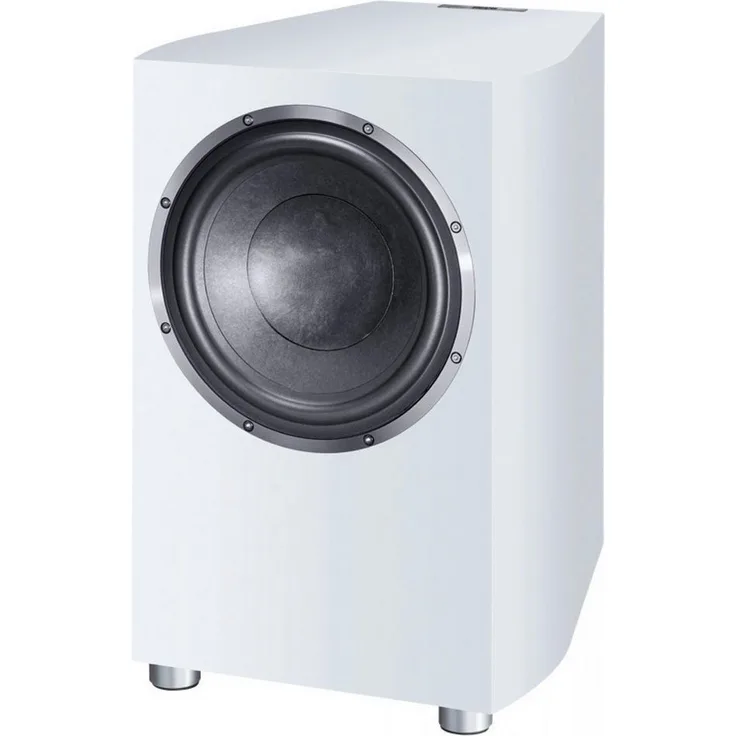 Heco Celan Revolution Sub 32 A, Aktiver Bassreflex-Subwoofer mit 300 mm Woofer, weiß, 280 Watt RMS, Frequenzbereich 18-150 Hz
