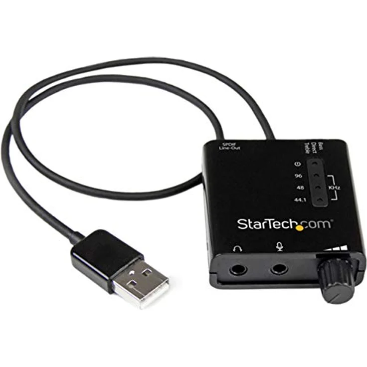 StarTech.com USB Audio Adapter - Externe USB Soundkarte mit SPDIF Digital Audio mit 2x 3,5mm Klinke - USB auf Audio Konverter - Schwarz - Preisvergleich – Bild 2