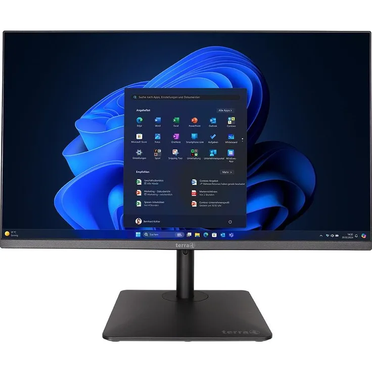 WORTMANN TERRA AIO 2401HA, 23,8" Full HD All-in-One-PC mit Intel Core 3, 16 GB RAM und 500 GB SSD, schwarz
