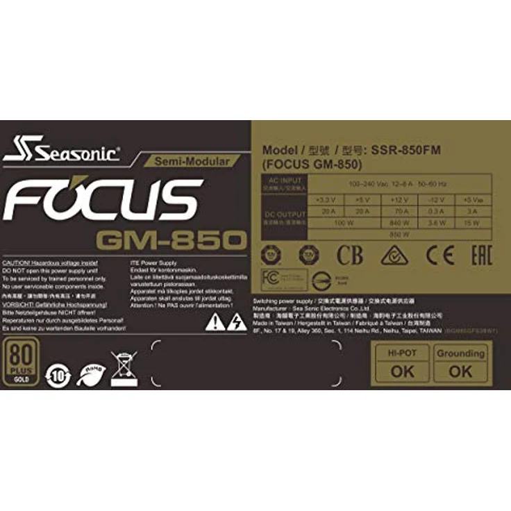 Netzteil ATX Seasonic G12 GM – 850 W (schwarz) – Bild 4