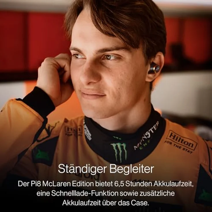 Bowers & Wilkins Pi8 McLaren (FP45837), Kabellose In-Ear-Kopfhörer mit ANC, 6,5 h Akkulaufzeit und Smart Case, Mehrfarbig – Bild 7