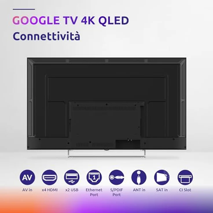 Strong SRT65UG8773C, 65 Zoll QLED 4K Smart-TV mit WLAN, metallic-silber – Bild 4