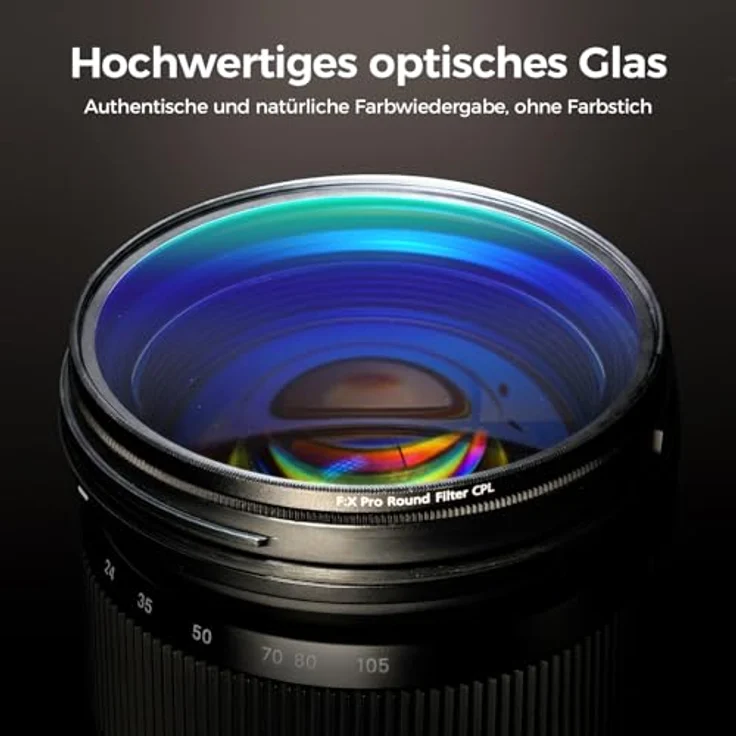 Rollei Extremium Rundfilter CPL 62 mm (1 Stopp) - Polarisationsfilter (Polfilter) mit Titan-Ring aus Gorilla Glas mit spezieller Beschichtung - Größe: 62 mm – Bild 3