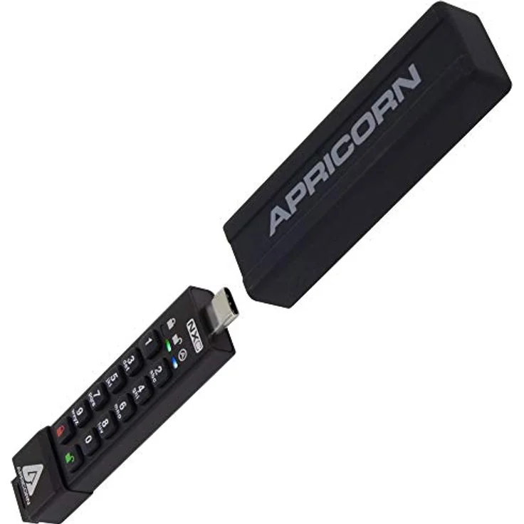 Apricorn Aegis Secure Key 3 NXC 256-Bit Hardware-verschlüsselter USB 3.2 Typ C Flash-Laufwerk, FIPS 140-3 Level 3 validiert (ASK3-NXC-32GB), schwarz – Bild 3