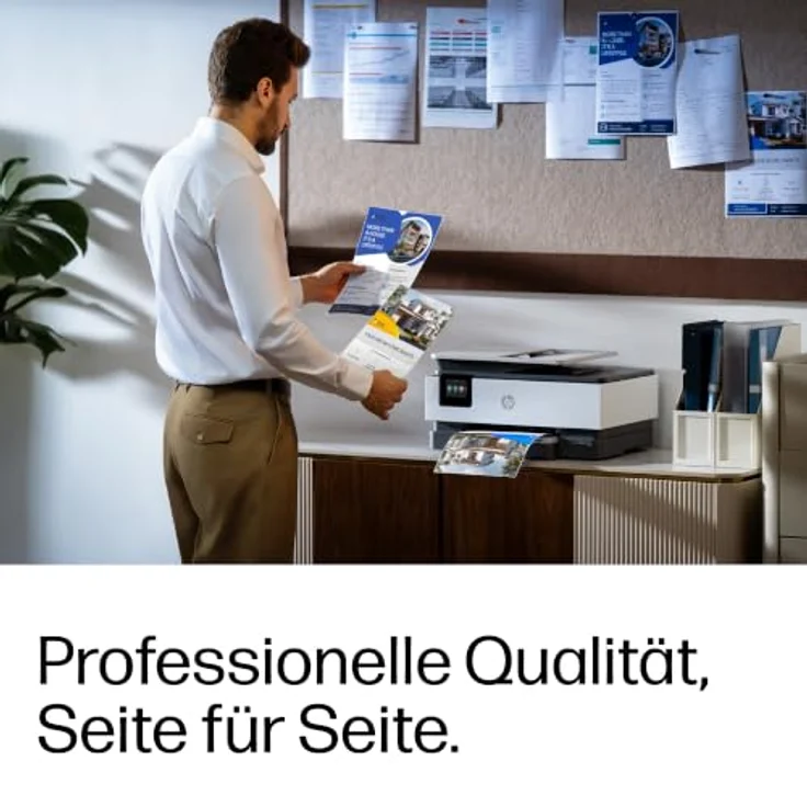HP OfficeJet Pro 8122 All-in-One 3 in 1 Tintenstrahl-Multifunktionsdrucker, grau, Duplex-Druck, farbiger Touchscreen, HP Instant Ink-fähig – Bild 9