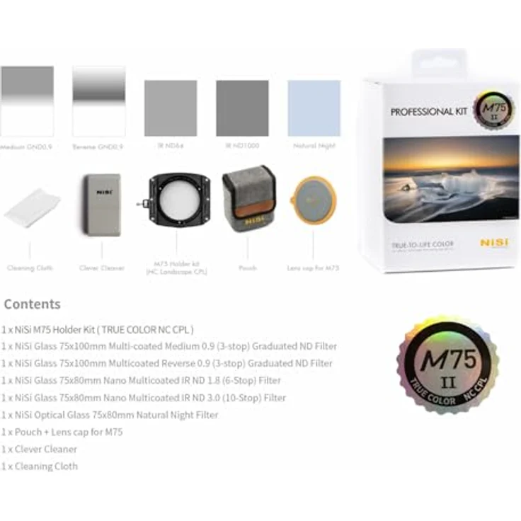 NiSi M75 Filterhalter Kit - 75mm System Professional Kit mit True Color CPL – Bild 2
