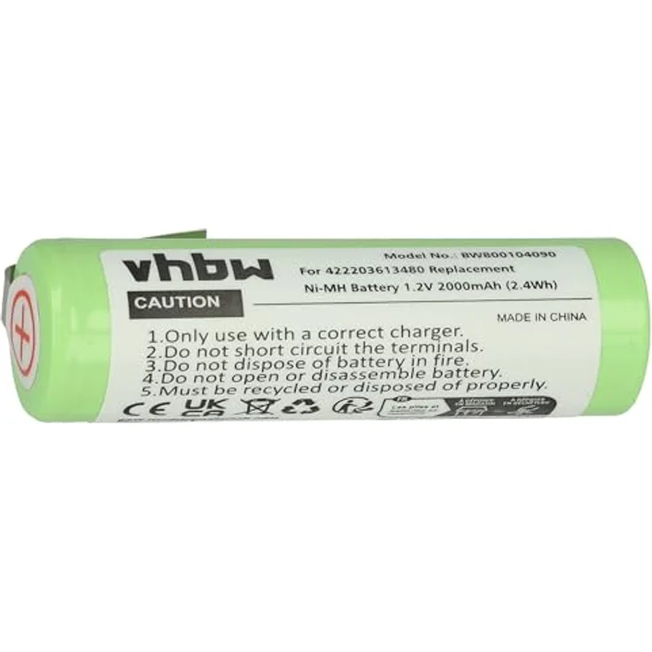 vhbw Akku kompatibel mit Philips HQ7310, Hochleistungs-NiMH Akku mit 2000 mAh und Überhitzungsschutz – Bild 1