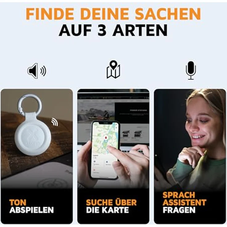 Xtorm TravelTag, 3er Set Tracker mit IP64-Zertifizierung, kompatibel mit iOS, weiss – Bild 4