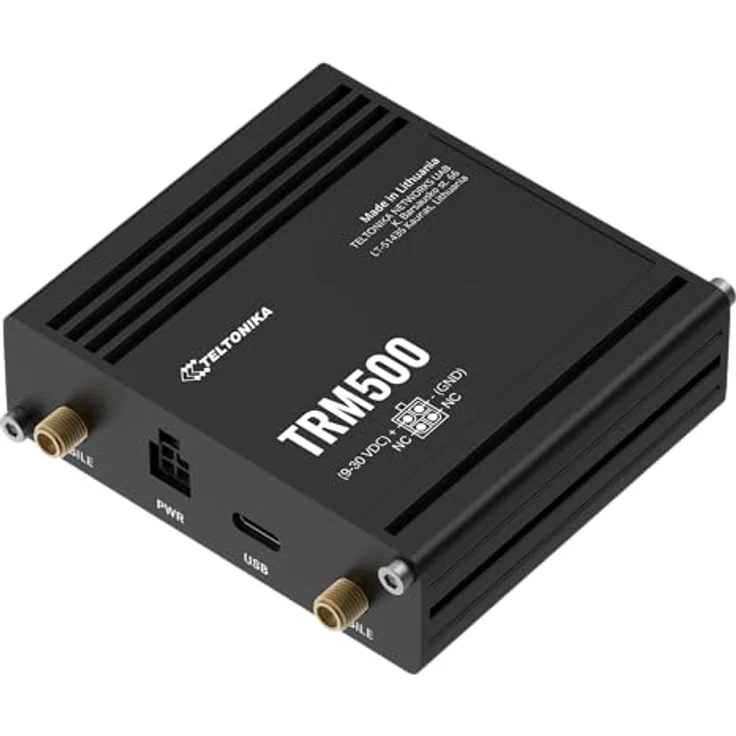 Teltonika TRM500, 5G Router mit bis zu 3,4 Gbit/s, Schwarz, industrietauglich, 4 SMA-Antennen, USB-Typ-C – Bild 2