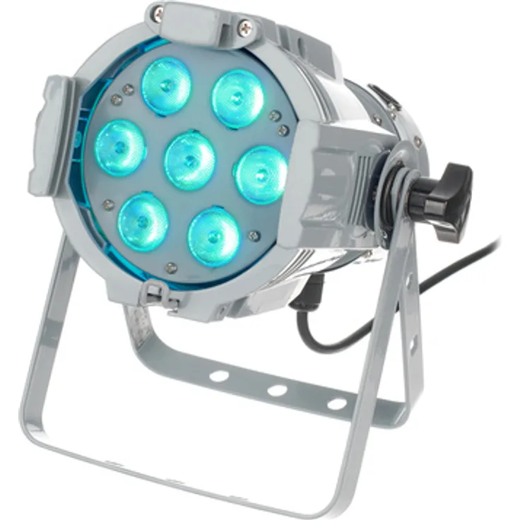 Stairville Mini Stage Par 7x6W RGB, kompakter Bühnenscheinwerfer mit Tri-Color Farbmischung, grau