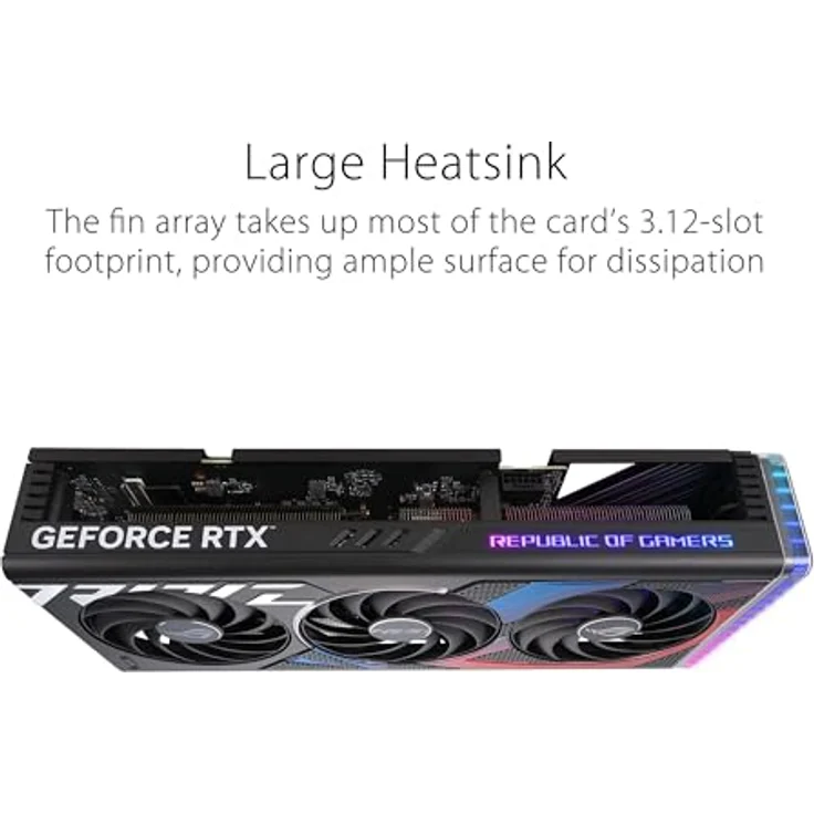 ASUS ROG STRIX GeForce RTX 4070 SUPER 12GB OC Edition GDDR6X Gaming Grafikkarte (Nvidia GeForce RTX4070 DLSS 3, PCIe 4.0, 2x HDMI 2.1a, 3x DisplayPort 1.4a, ROG-STRIX-RTX4070S-O12G-GAMING) – Bild 4