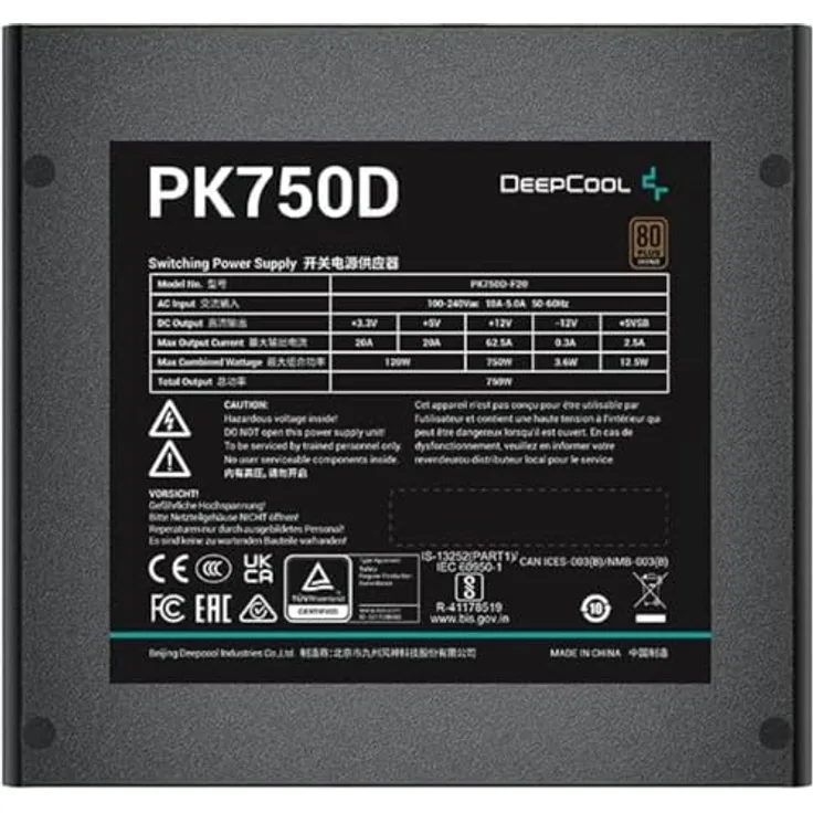 DeepCool PK750D 750W 12V ATX bk