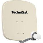 TechniSat DIGIDISH 45 – Satelliten-Schüssel für 2 Teilnehmer (45 cm kleine Sat Anlage - Komplettset mit Wandhalterung und Universal Twin-LNB) beige